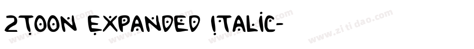 2Toon Expanded Italic字体转换